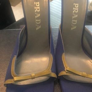 Prada Mules (Retro) Blue/Olive